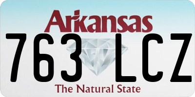AR license plate 763LCZ