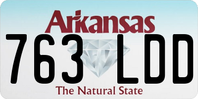 AR license plate 763LDD