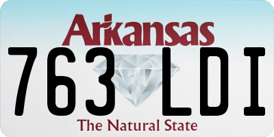 AR license plate 763LDI