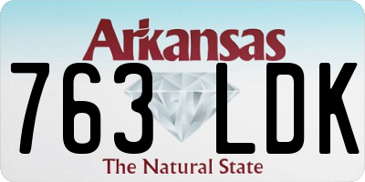 AR license plate 763LDK