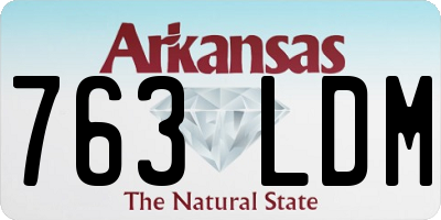 AR license plate 763LDM