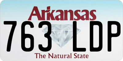 AR license plate 763LDP