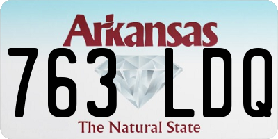 AR license plate 763LDQ