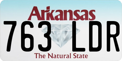 AR license plate 763LDR