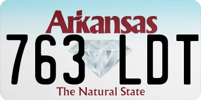 AR license plate 763LDT