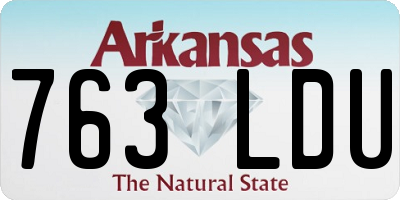 AR license plate 763LDU