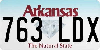 AR license plate 763LDX