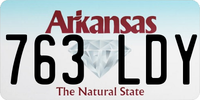 AR license plate 763LDY