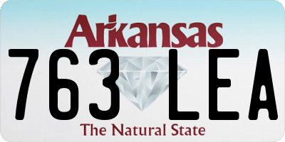 AR license plate 763LEA