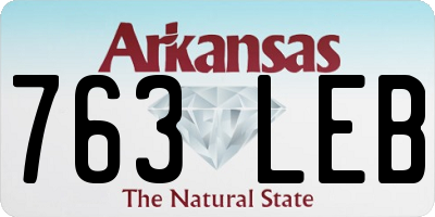 AR license plate 763LEB
