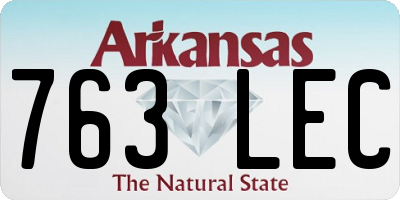 AR license plate 763LEC