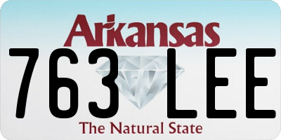 AR license plate 763LEE