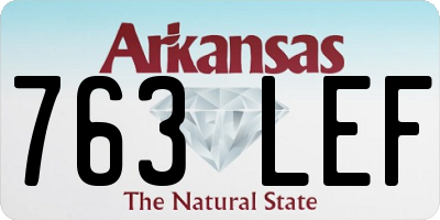 AR license plate 763LEF