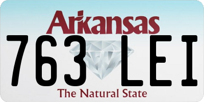 AR license plate 763LEI
