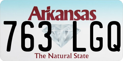 AR license plate 763LGQ