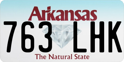 AR license plate 763LHK