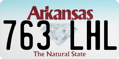 AR license plate 763LHL
