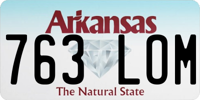 AR license plate 763LOM