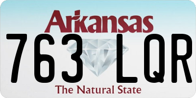 AR license plate 763LQR