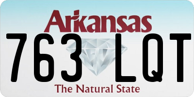 AR license plate 763LQT