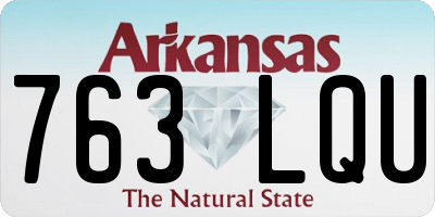AR license plate 763LQU