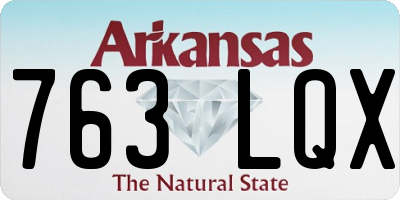 AR license plate 763LQX