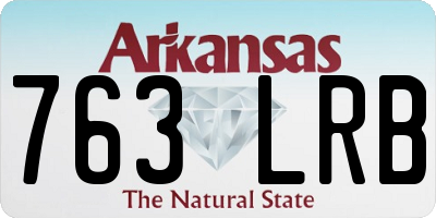 AR license plate 763LRB