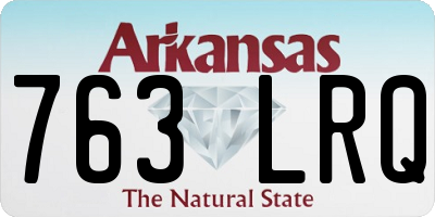 AR license plate 763LRQ