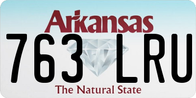 AR license plate 763LRU