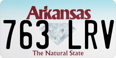 AR license plate 763LRV