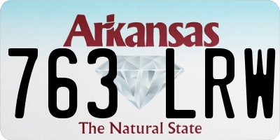 AR license plate 763LRW