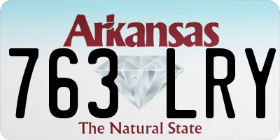 AR license plate 763LRY