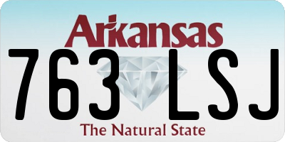 AR license plate 763LSJ