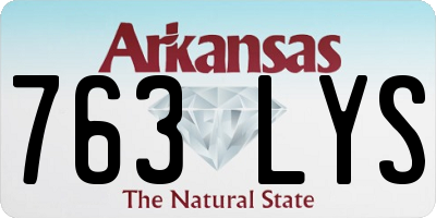 AR license plate 763LYS