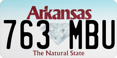 AR license plate 763MBU
