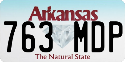 AR license plate 763MDP