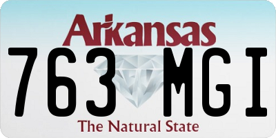 AR license plate 763MGI