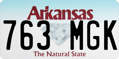 AR license plate 763MGK