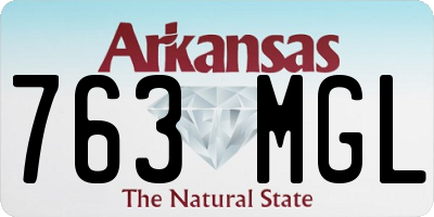 AR license plate 763MGL