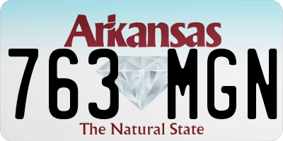 AR license plate 763MGN