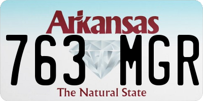 AR license plate 763MGR