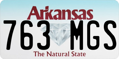 AR license plate 763MGS