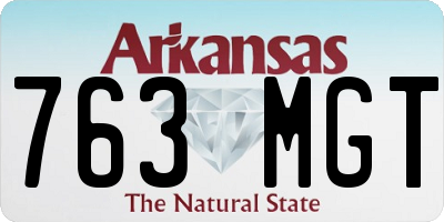 AR license plate 763MGT