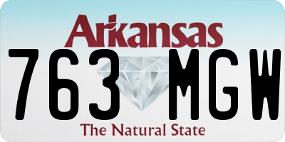 AR license plate 763MGW