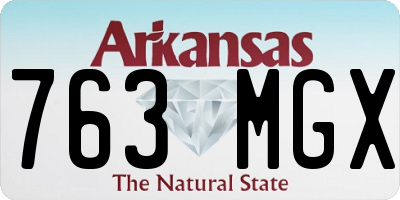 AR license plate 763MGX