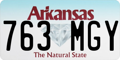 AR license plate 763MGY