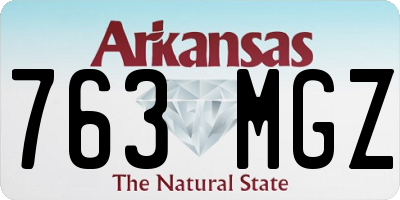 AR license plate 763MGZ