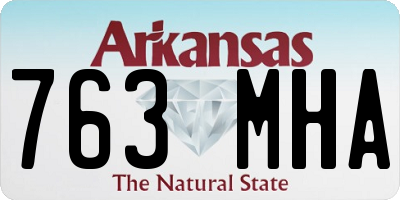 AR license plate 763MHA