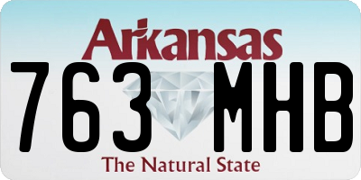 AR license plate 763MHB