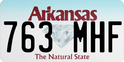 AR license plate 763MHF